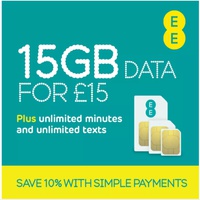 EE- Sim Card With £15 Credit