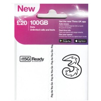 Three- 5G Sim Card with £20 Credit